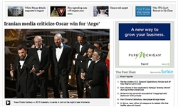 گزارش واشنگتن‌پست از انتقاد رسانه‌های ایران از برنده شدن آرگو در اسکار