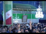 شعار ها و حاشیه های سخنرانی رئیس جمهور در مرقد امام