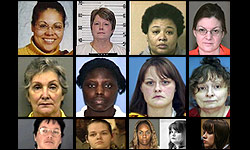 فهرست 53 زن آمريكايي در انتظار مرگ